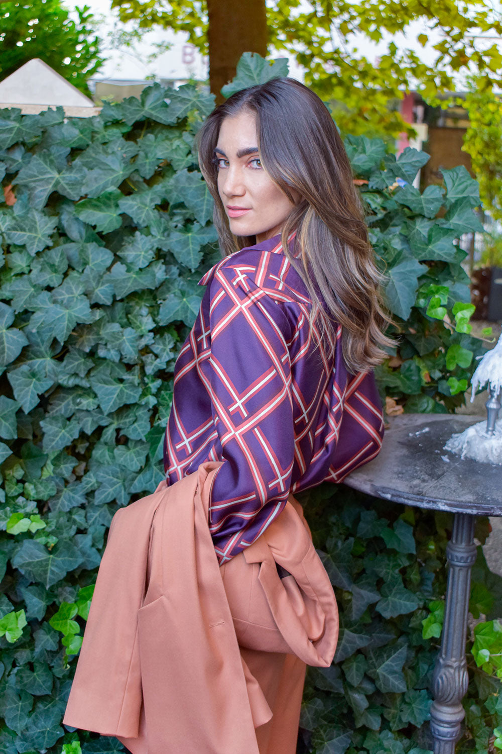 Bluse mit Dandykragen