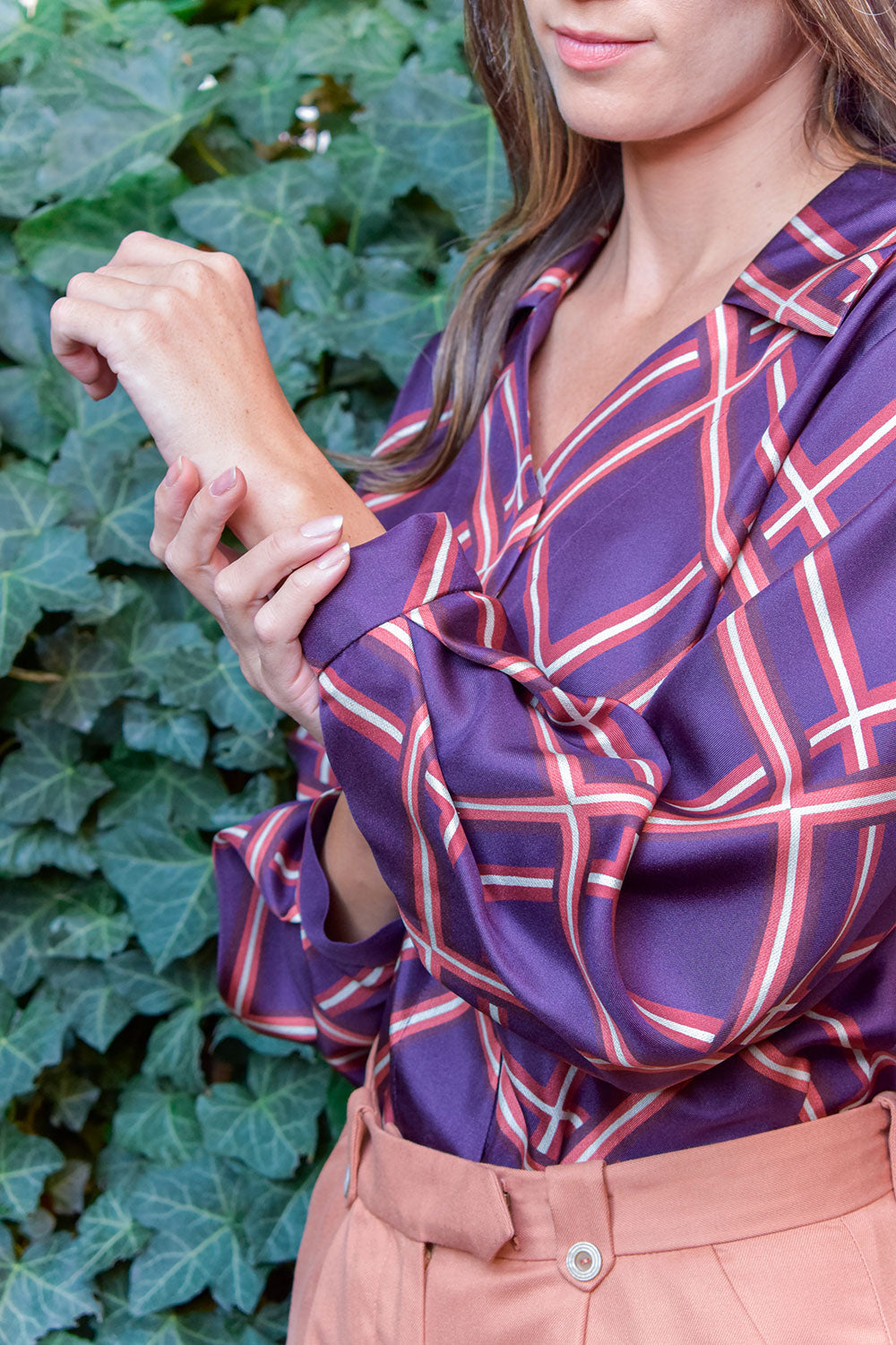 Bluse mit Dandykragen