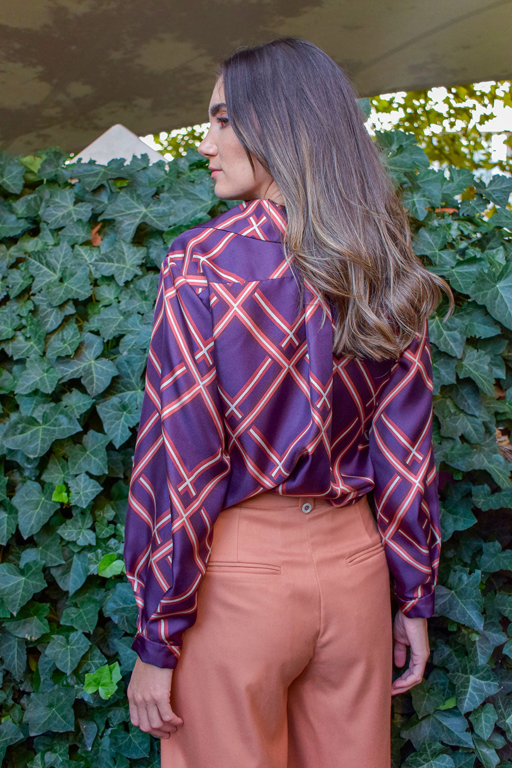 Bluse mit Dandykragen